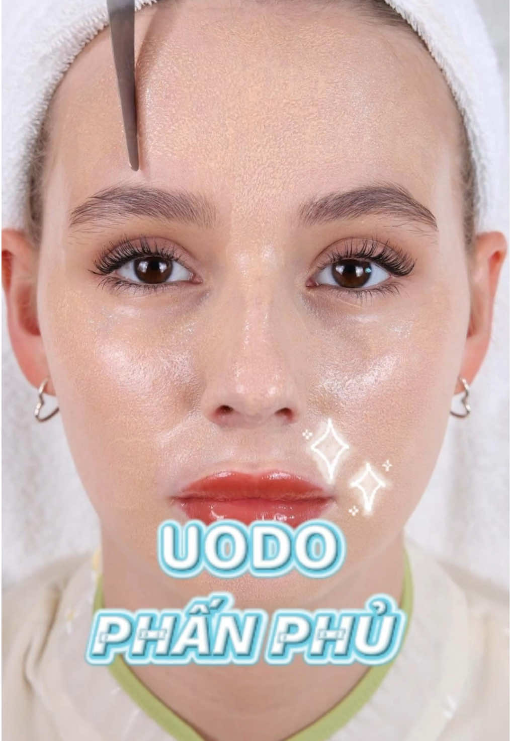 Mặt trên mờ trong một giây. Phấn phủ lỏng uodo này thực sự làm tôi ngạc nhiên.#UODO #phấnphủ #makeup 