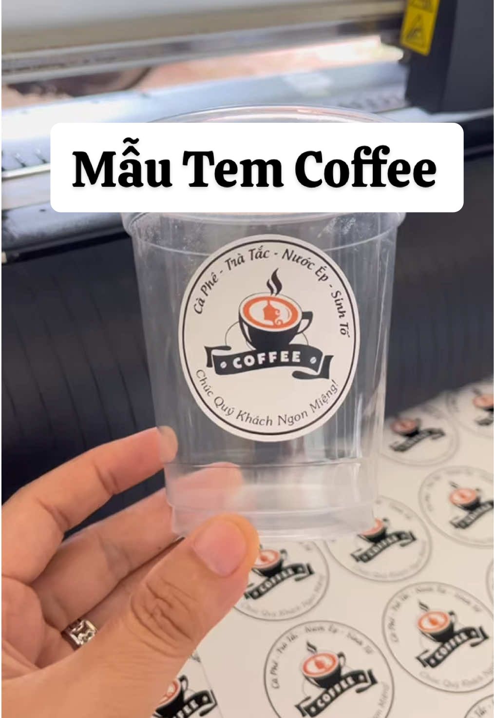 Tem coffee có sẵn chống nước tiện lợi và dễ sử dụng #coffee #temcoffee #coffeetiktok  #cafe #temdan
