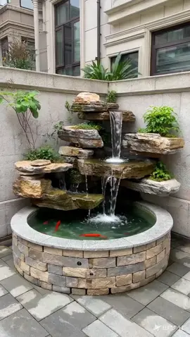 Tiểu cảnh bể cá hệ nghèo #tieucanh #thacnuocphongthuy #beca #tieucanhsanvuon #tieucanhmini 