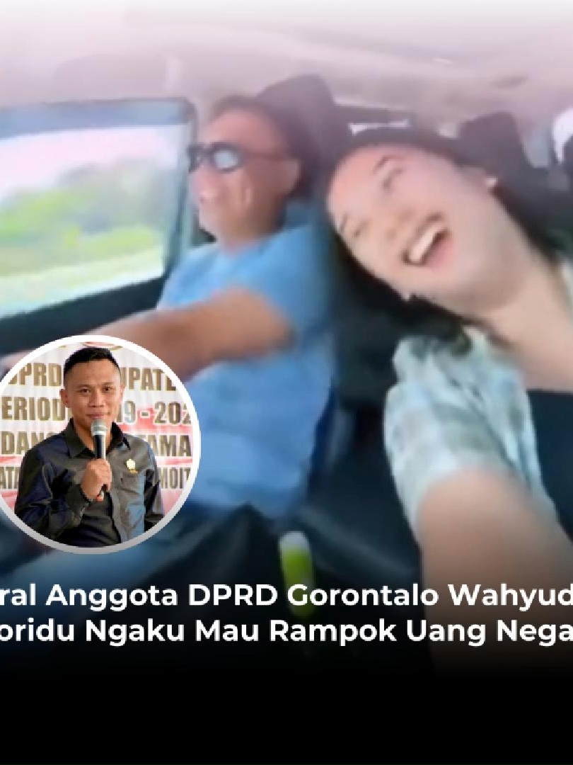 Viral Anggota DPRD Gorontalo Wahyudin Moridu Ngaku Mau Rampok Uang Negara. Anggota DPRD Provinsi Gorontalo Wahyudin Moridu mengaku hendak merampok uang negara dengan dalih memiskinkan negara. Ucapan kontroversial Wahyudin yang terekam lewat rekaman video tersebut viral di media sosial. Momen Wahyudin melontarkan pernyataan kontroversial tersebut belum diketahui. Informasi yang dihimpun, Wahyudin bersama seorang wanita dalam mobil saat perjalanan ke menuju Makassar, Sulawesi Selatan (Sulsel). #gorontalo #sulawesi #sulawesiselatan #sulsel #makassar