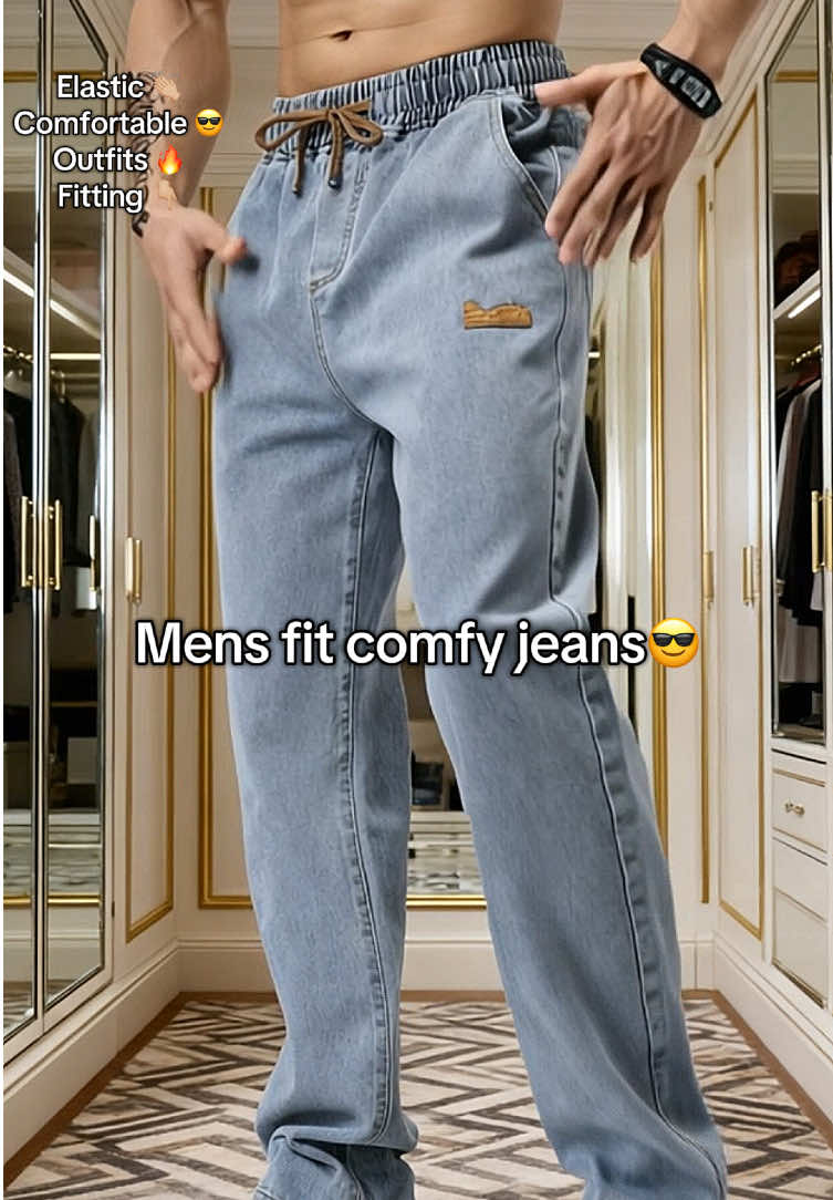 Mens casual comfy jeans🔥#LanguageLearning #tiktokmademebuyit #dealsforyoudays #mensfashion #tiktok 