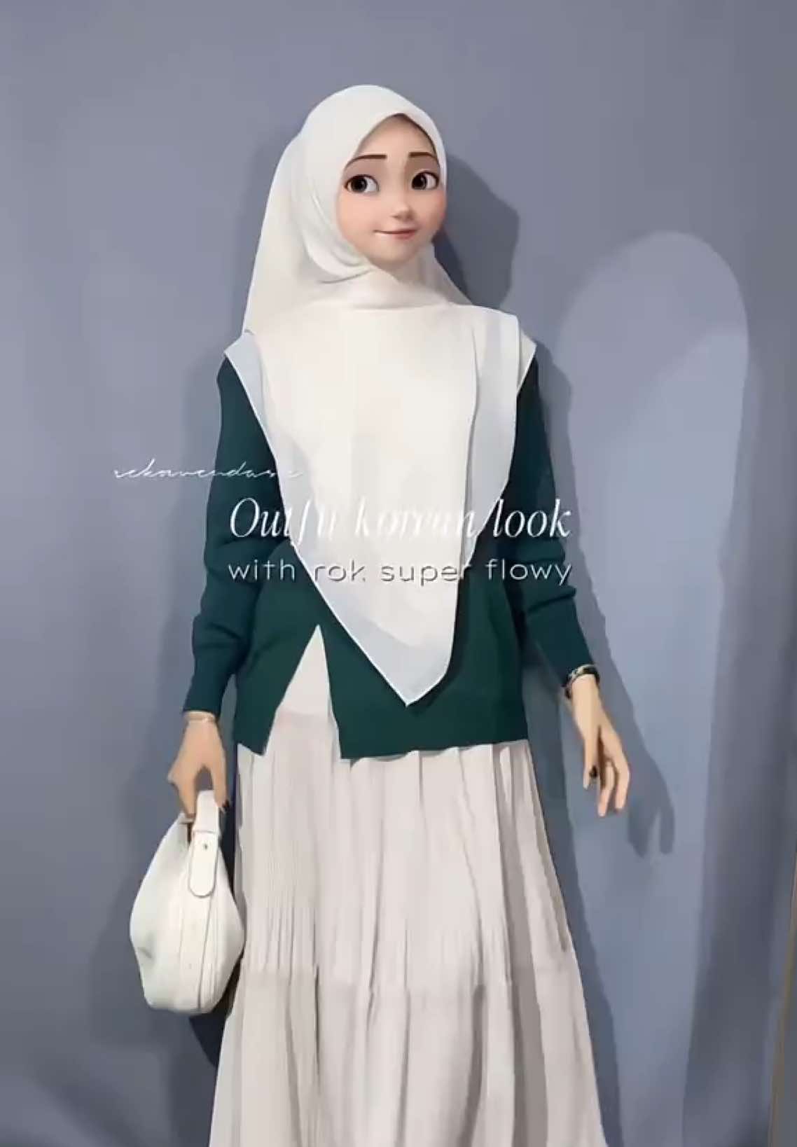 bocor dikit editannya ygy xixixi #outfitoftheday #rokkoreanstyle #rokflowy #sweater #HijabFashion 