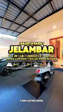 ✨ RUMAH SIAP HUNI FURNISHED – TAMAN DUTA MAS, JELAMBAR ✨ 🏡 Hunian mewah & modern, langsung bawa koper bisa tinggal! 📐 LT/LB: 7×20 m² | 2,5 Lantai | SHM 🛏 5+1 Kamar Tidur | 🛁 5 Kamar Mandi 🔧 Furnished Lengkap: 🍳 Kitchen set ❄️ AC 🚿 Water heater ☀️ Solarhart 📹 CCTV 🪑 Built-in furniture 🌟 Keunggulan: ✅ Lingkungan aman & one gate system ✅ Jalan lebar & bebas banjir ✅ Lokasi strategis super dekat kemana saja 📍 5 menit ke Mall Ciputra 📍 10 menit ke Central Park & Taman Anggrek 📍 10 menit ke Universitas Trisakti & Untar 💰 Harga: Rp 5,69M (nego) 📞 Info & Survey: PUTRA & OLIV 0877 8899 3988 #RumahJakartaBarat #RumahJelambar #TamanDutaMas #RumahFurnished #RumahMewah      