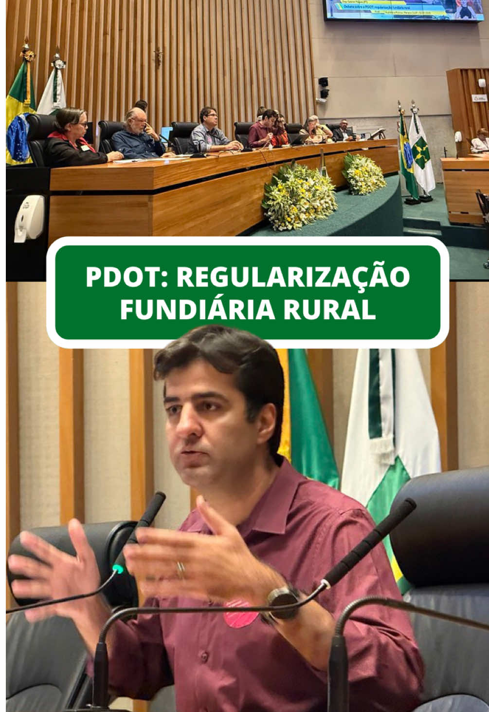 A Câmara Legislativa realizou uma audiência pública para discutir o projeto de lei complementar 78/2025, que revisa o Plano Diretor de Ordenamento Territorial (PDOT). O encontro, presidido pelo deputado @Gabriel Magno , reuniu produtores, chacareiros, especialistas ambientais e representantes do Governo do Distrito Federal para debater o futuro das áreas rurais do DF. Na audiência pública, produtores e chacareiros manifestaram preocupação com o projeto, que, segundo eles, favorece que áreas rurais sejam transformadas em espaços urbanos, comprometendo o desenvolvimento agrário e a conservação ambiental no DF. Outra questão citada pelos presentes é a indefinição das áreas de preservação na atual versão do texto, que não estabelece informações precisas sobre limites, critérios e usos permitidos nas zonas protegidas. O deputado também criticou a ausência de diretrizes específicas no PDOT para a regularização fundiária rural, desconsiderando especificidades de cada território, e para a promoção de alternativas sustentáveis para integração das áreas urbanas e rurais. “É importante determinar comandos específicos mais nítidos sobre como se constrói o processo de resiliência de preservação e proteção, definindo parâmetros, por exemplo, de arborização”, afirmou o parlamentar. Também presente à audiência pública, a deputada @Paula Belmonte ressaltou a necessidade de aprovar emendas ao PLC 78/2025, que garantam a participação popular, amplie a atuação dos órgãos de proteção ambiental e estabeleça mecanismos de transparência e controle. De acordo com a parlamentar, o formato atual da proposta compromete o envolvimento social nas decisões que moldam a política territorial. “Não podemos perder a participação popular. O projeto tira a participação das pessoas, [impedindo a possibilidade] de votação nesse parlamento”, salientou. Você pode obter mais detalhes sobre a audiência pública lendo a matéria publicada no site da CLDF. O vídeo com a íntegra das discussões está disponível no canal da TV Câmara Distrital no YouTube. Link na bio. 📷 Flickr / Assessoria do deputado Gabriel Magno 🎥 TVCamaraDistrital #pdot #assuntosfundiários #audiênciapública #cldf