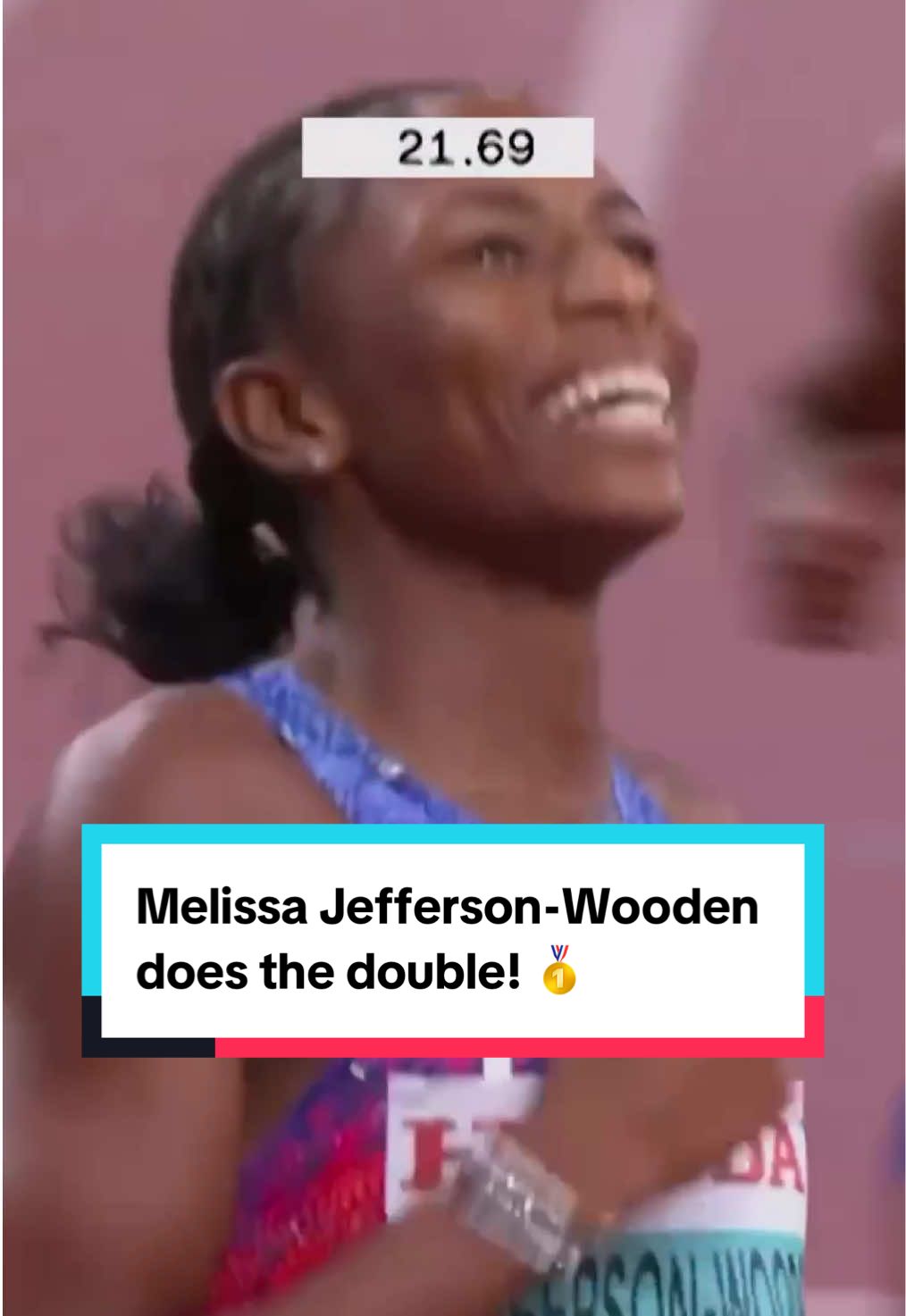 Melissa Jefferson-Wooden becomes the first woman since 2013 to win the 100m and 200m at the world championships! 🇺🇸 #trackandfield #champion #200m 