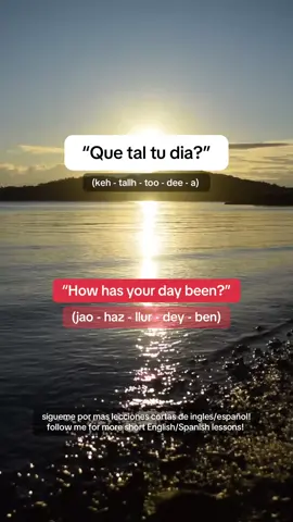 How to say “How has your day been?” in Spanish / Como decir “Que tal tu dia?” en ingles. — Aprendemos juntos! Let's learn together! #aprendeingles #inglesfacil #LanguageLearning #easyspanish #learnspanish 