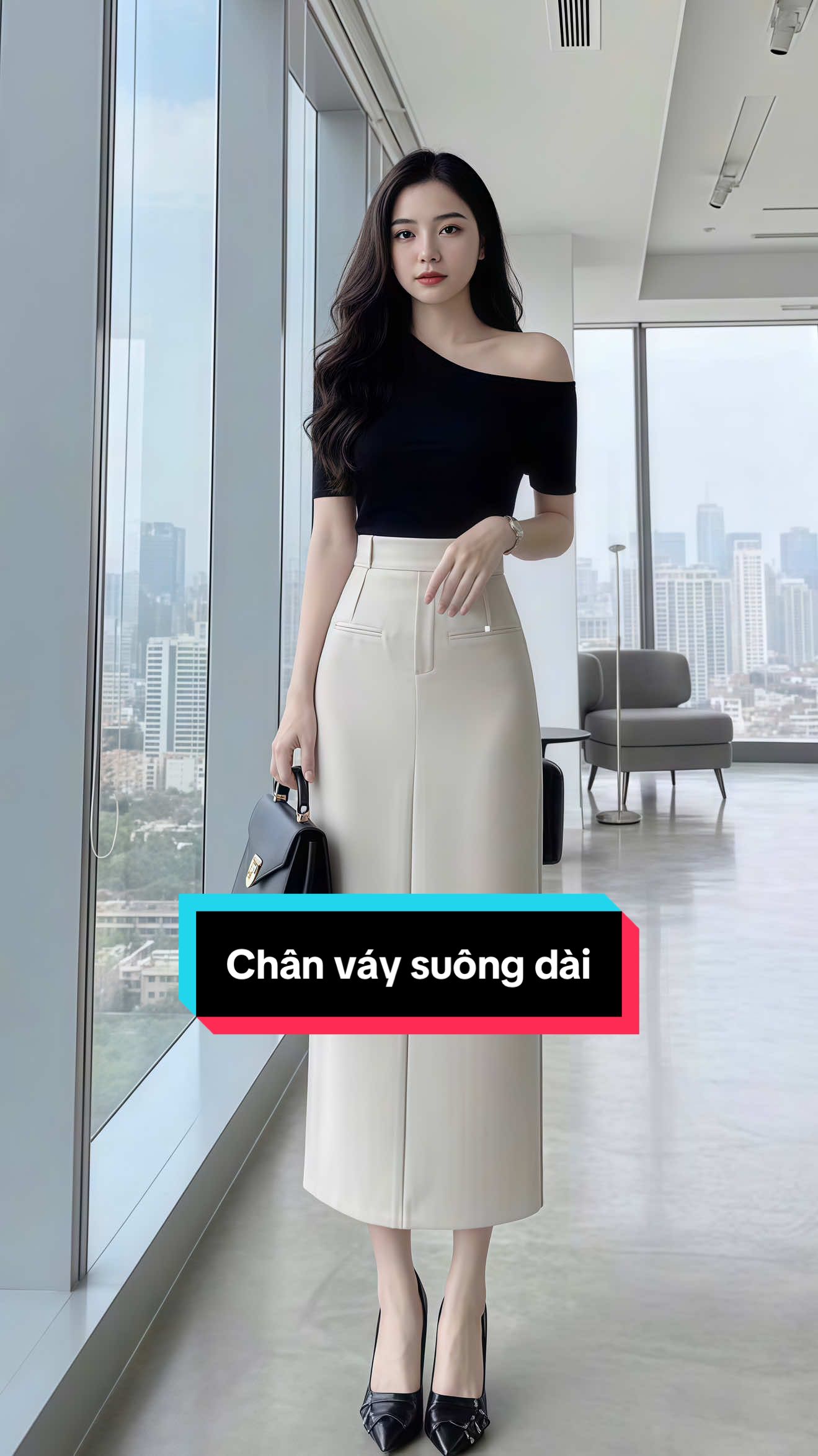 Chân váy suông A cạp cao tôn eo che khuyết điểm #chanvaysuongdai #chanvaycongso #chanvaydangdai #lala #lalacloset 