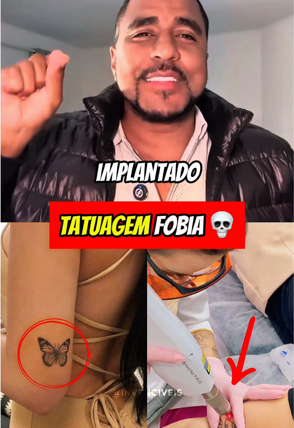 Jamais faça tatuagem!! #raiamsantos #tatuagem 
