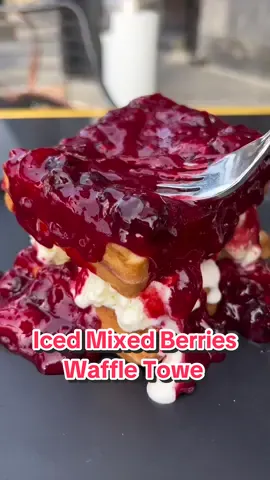 Iced Mixed Berries Waffle Tower #suss 