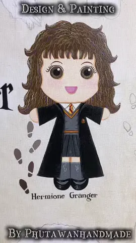 🐈Hermione🧉#art #paint #painting #harrypotter #phutawanhandmade 