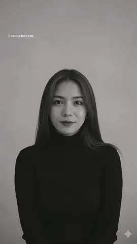 Gemini AI Prompt: Generate a black and white portrait of me as a young woman, inspired by a Korean photoshoot. I would like to be wearing a black turtleneck with long sleeves. Please use the attached photo as a face reference. #CupCut #geminiai #aigenerated #fyp #foryoupage