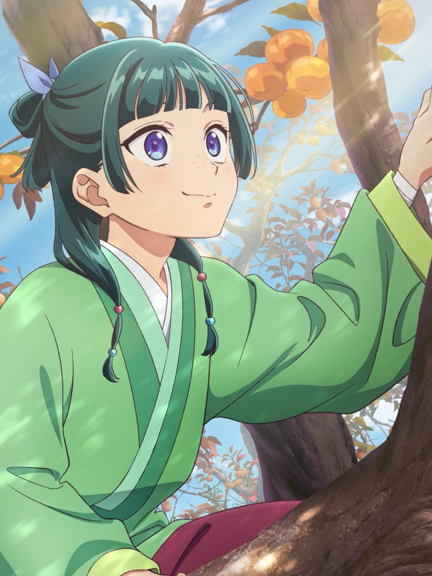 『#薬屋のひとりごと』【猫猫、壬氏と巡る四季】第2章！9月は 柿×猫猫と壬氏🍁 #anime #アニメ