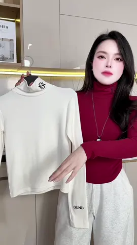 Áo thun giữ nhiệt lót lông xịn sò Guno #aothunlanh #aothuncaoco #aothun  #aothunnu #aothunnuxinh