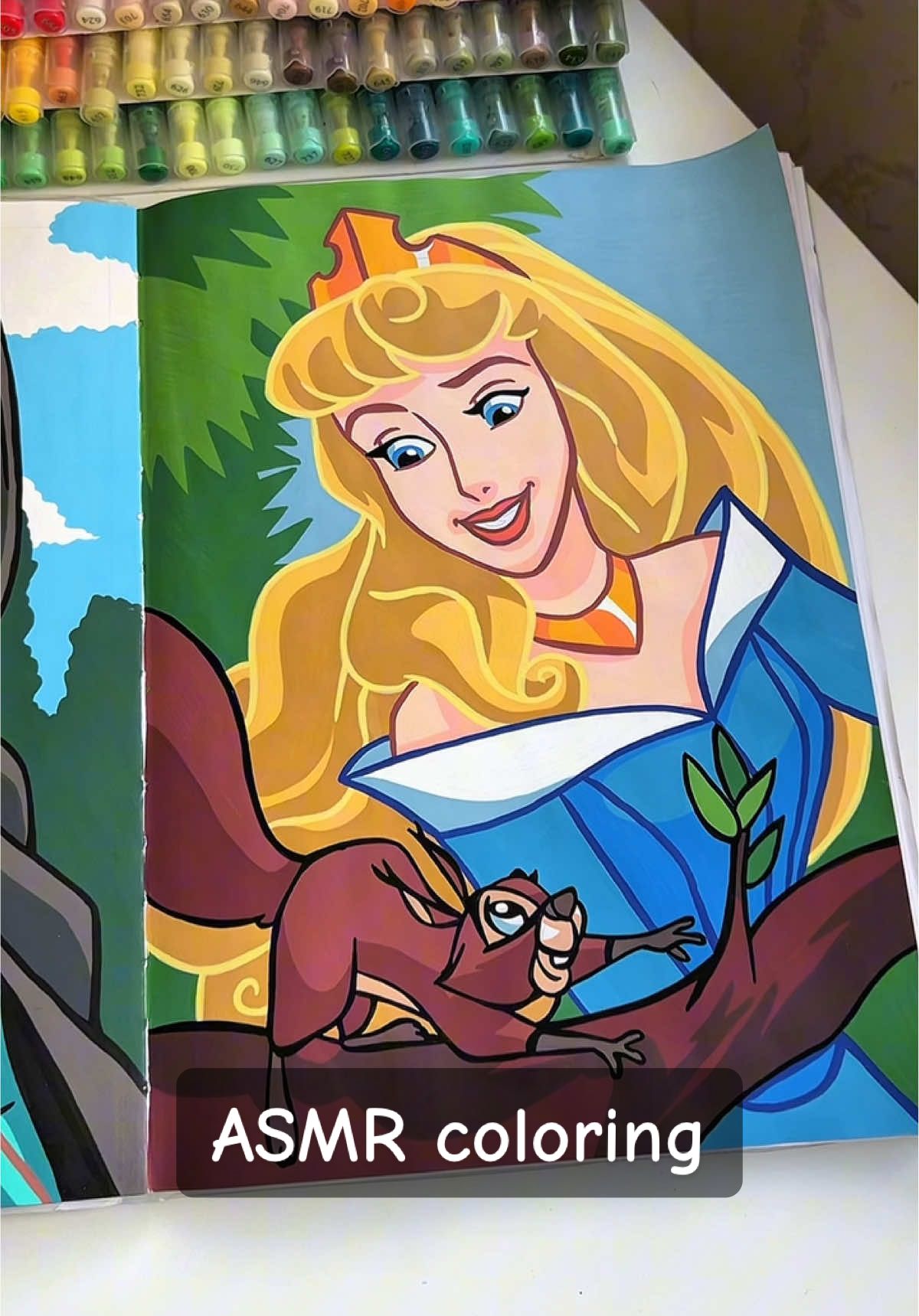 ASMR🎧Keep calm and rest🧘‍♀️❤️ #asmr #arttherapy #asmrcoloring #acrylicmarker #coloring 