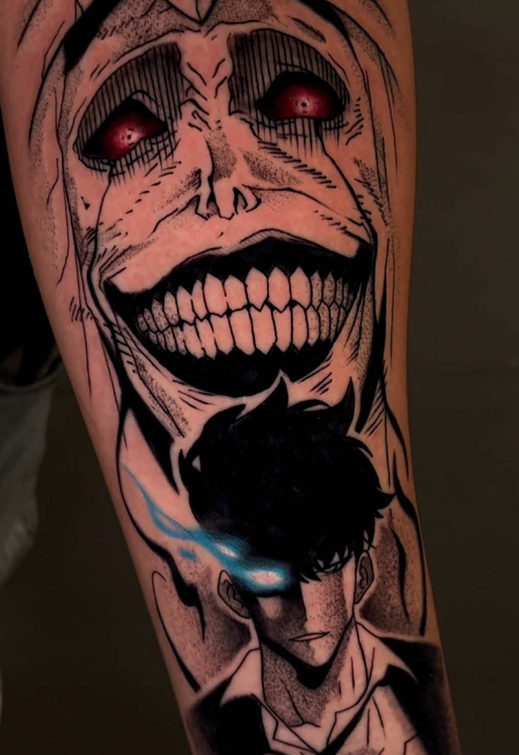Solo Leveling Tattoo 🔥 #tattoo #sololeveling #sololevelingtattoo #animetattoo #chiletattoo 