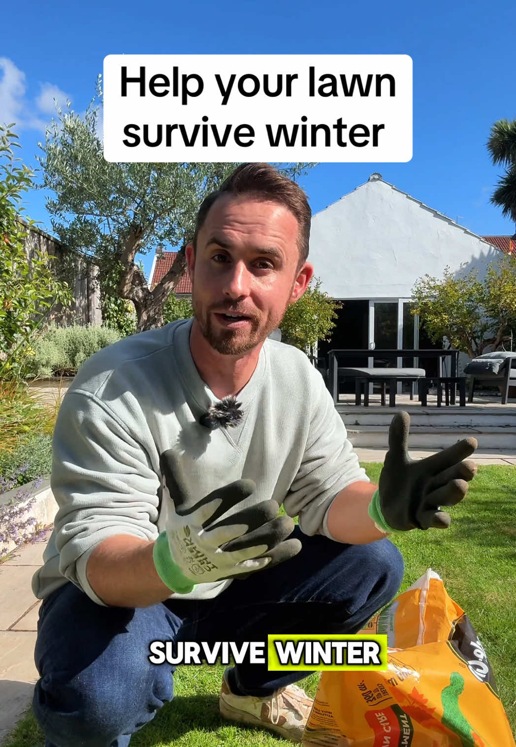 What should I do to my lawn in autumn? Grab your autumn feed. It's lower in nitrogen and higher in potassium so you won't get loads of soft, top growth that'll just get battered by frost. Instead, it toughens up the roots making your lawn resilient to the weather to come. You can apply with a spreader or by hand between September and November And in around 7 days your lawn will be greener but importantly it'll be ready for winter. #gardening #gardeningtips 