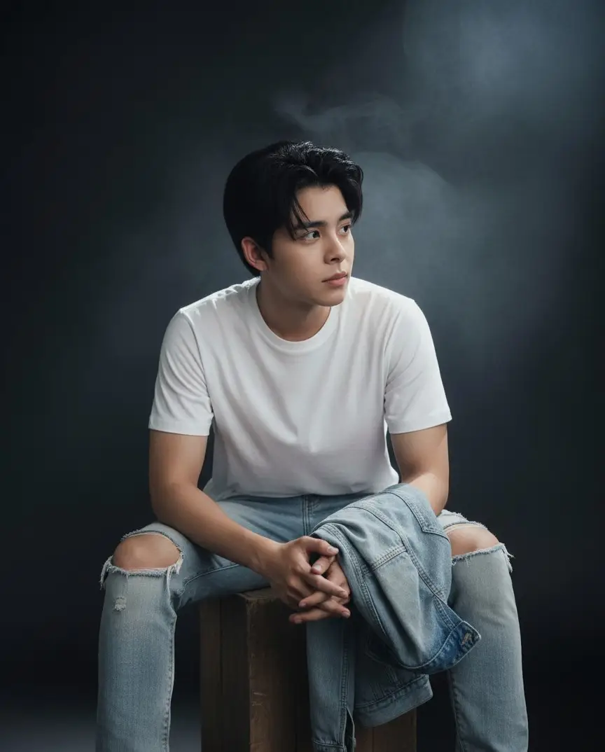 📌 PROMPT GEMINI AI 📌 📍STEP-1 OPEN YOUR GEMINI AI 📍 📍STEP-2 UPLOAD YOUR PHOTO 📍 📍STEP-3 COPY THIS TEXT📍 👉 CREATE A YOUNG GUY FROM THIS UPLOADED PHOTO AND WEARING A WHITE T-SHIRT AND LIGHT COLORED JEANS HE'S SITTING ON THE COMFORTABLE A WOODEN CRATE HE'S LOOKING TO THE RIGHT HOLDING A DENIM JACKET IN HIS LEFT ARM THE BACKROUND HAS SMOKE EFFECT AND BLACK BRIGHT STUDIO 😍😍😍 #fypシ #foryoupage #promptai 
