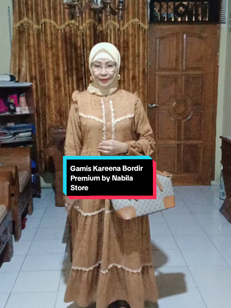 #Gamis Crespo Bordir, lebar bawah mayung, bahan lentur & tdk panas, harga murah#
