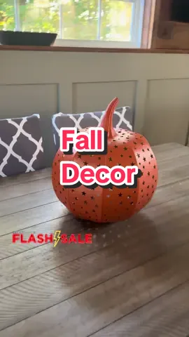 Major sale on this beautiful heavy duty indoor outdoor Metal stargazer pumpkin by Martha Stewart sold through QVC #falldecorideas 