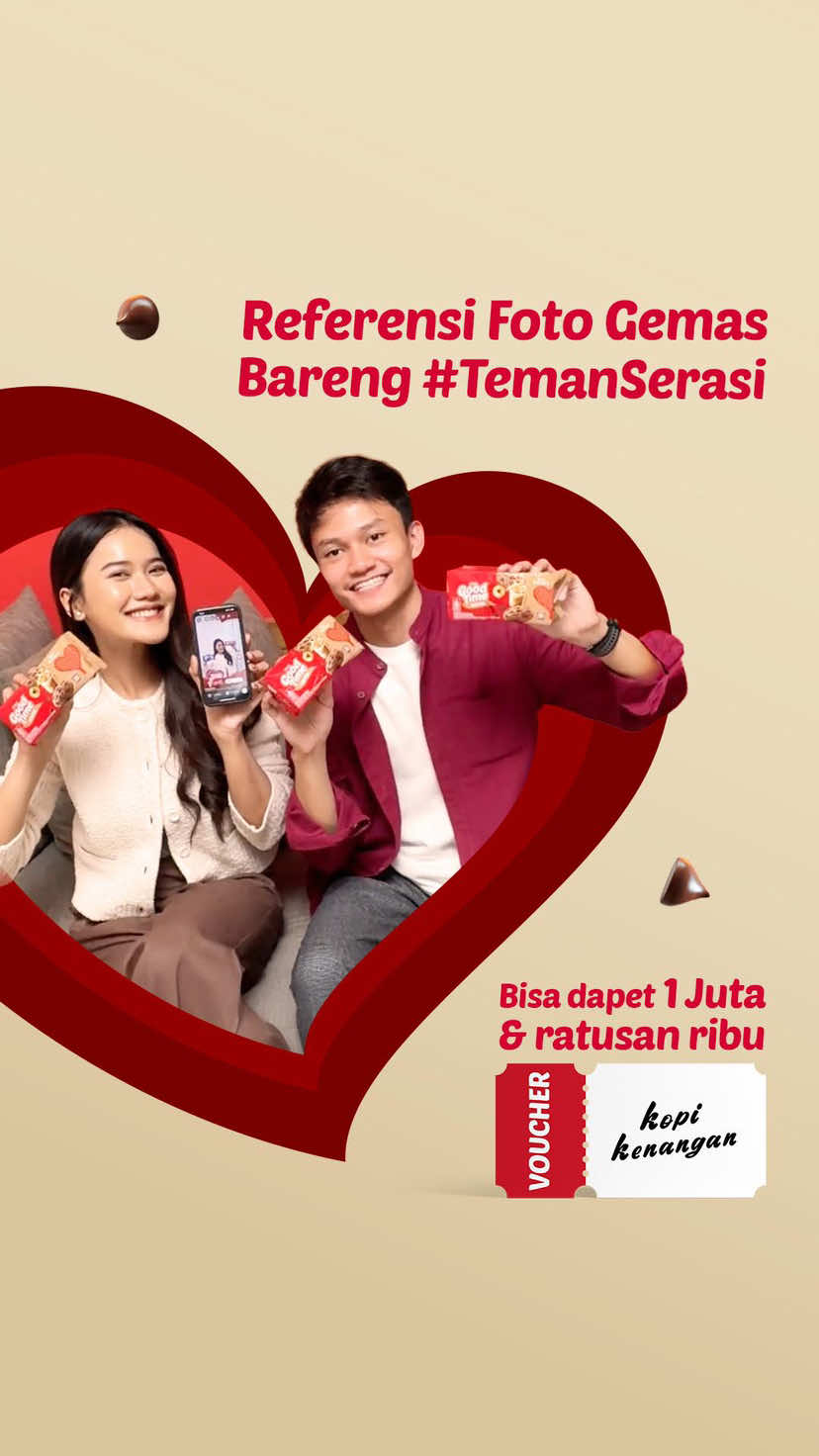Bikin momen bareng #temanserasi lebih berkesan bareng Good Time x Kopi Kenangan Upload momen bareng teman serasi mu dengan add yours Good Time dan dapatkan hadiah e-wallet 1 juta + voucher kopi kenangan #GoodTime #NgopiBisaGoodTime  #TemanSerasi 
