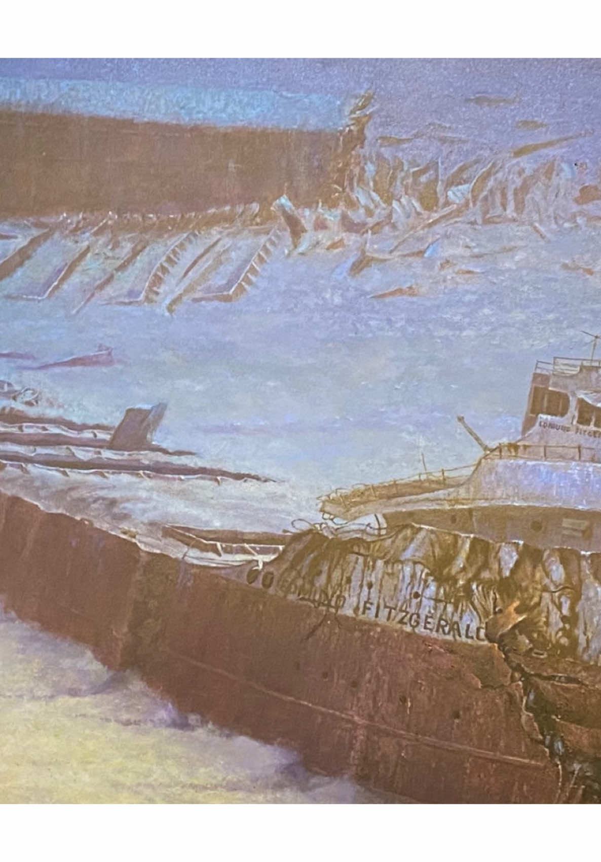 35ft waves and hurricane force winds on the lake is wild #ssedmundfitzgerald #fitzgerald #lakesuperior #1970s #fyp 