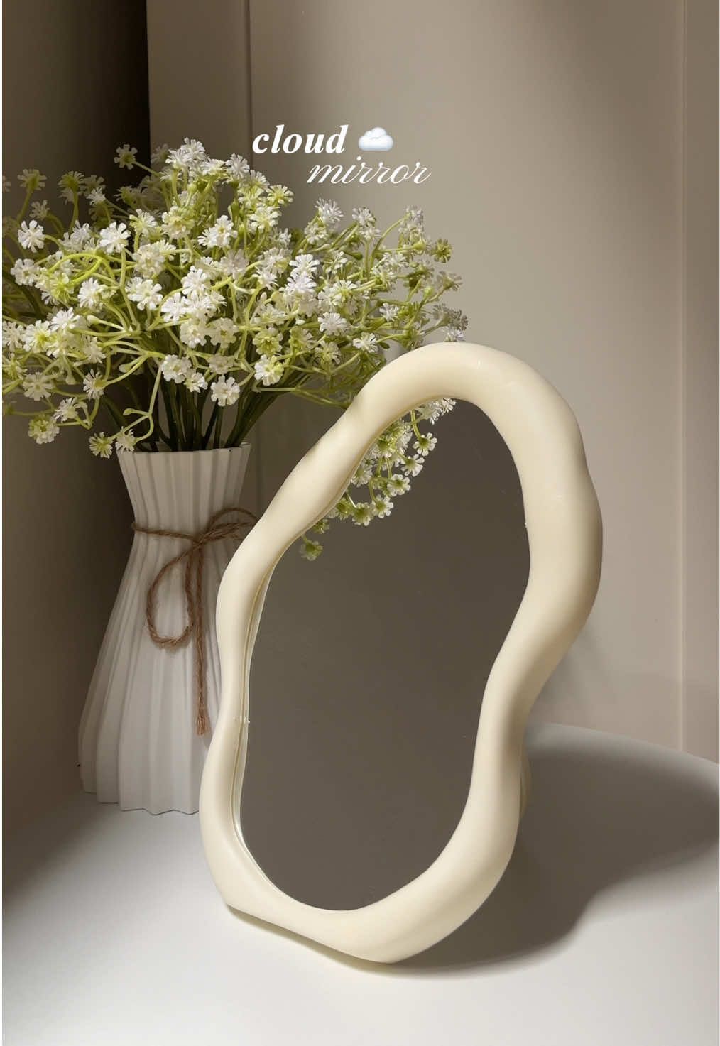 aesthetic cloud mirror ☁️ #portablemirror #cloudmirror #aestheticmirror #makeupmirror #mirror 