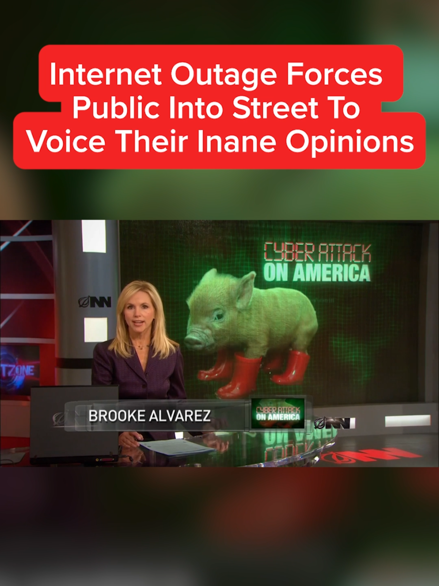 Internet Outage Forces Public Into Street To Voice Their Inane Opinions