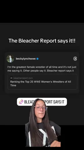 The Bleacher Report claims Becky Lynch is the greatest female wrestler of all time! #WWE #beckylynch #wrestlepalooza 
