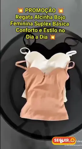 Promoção Regata Alcinha com Bojo Suplex 🔗 LINK no primeiro comentário 😉  #achadinhododia #achadinhoimperdivel #AchadinhoDaShopee #regatafeminina #regataalcinha 