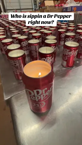 Who is sipping a crisp Dr Pepper right now? If you have a friend or loved one who is obsessed with Dr Pepper, we have the perfect candle for you. We take recycled soda cans and repurpose them into candles. Scented to smell like the real thing! #drpepper #scentedcandle #soda #fallcandles #recycle 