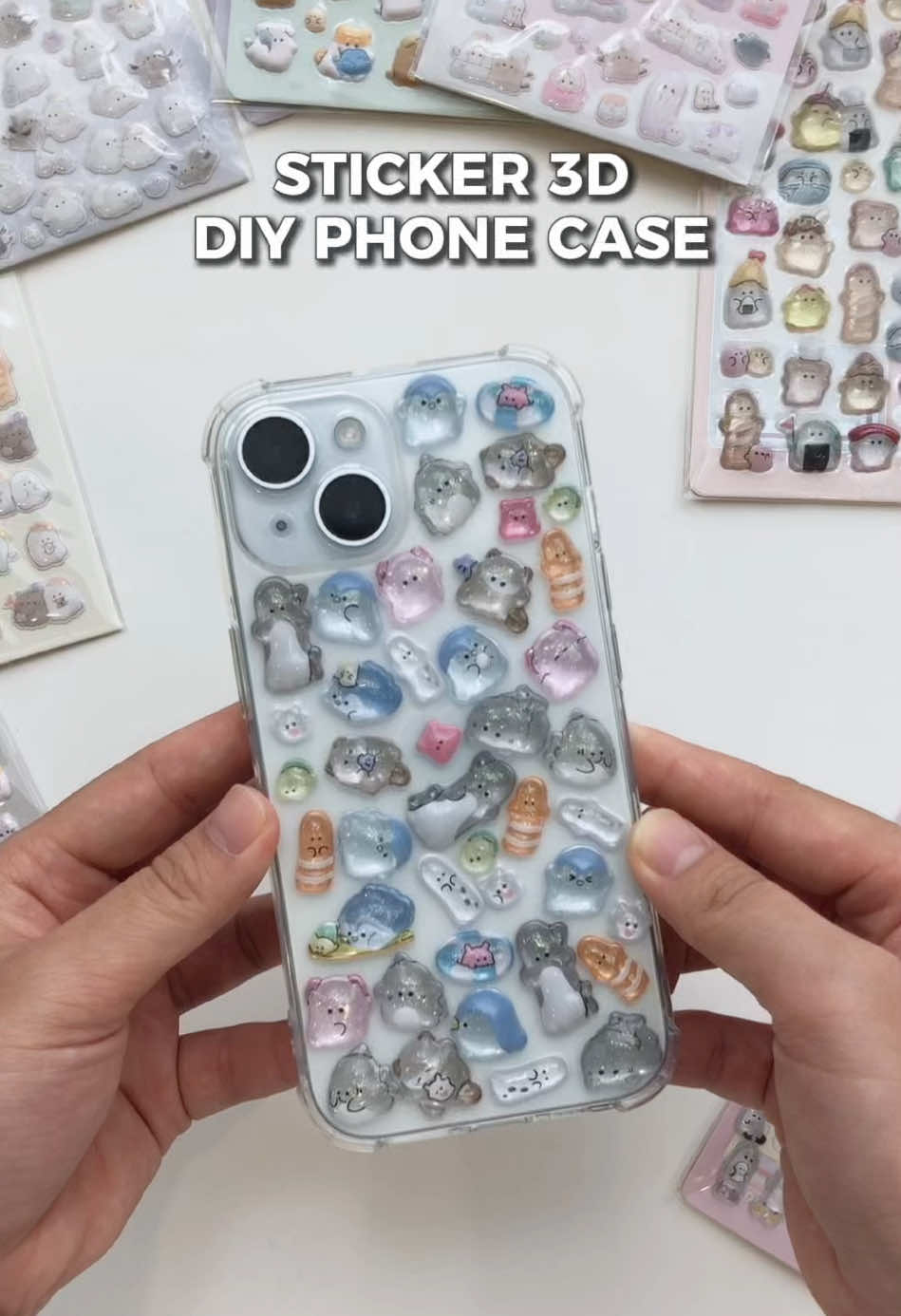 Decor ốp siêu độc lạ với sticker bon bon 3D cùng nhà Cua nhaa ✨📱#crabitstudio #crabthing #3dsticker #stickers #DIY 