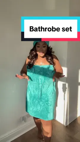 Bathrobe turban set, soft shower robe for women, towel for bath, Cozy Comfort: The Perfect Cotton Bathrobe #foryoudays #fashion #bathrobe #affordablefashion #tiktokmademebuyit 