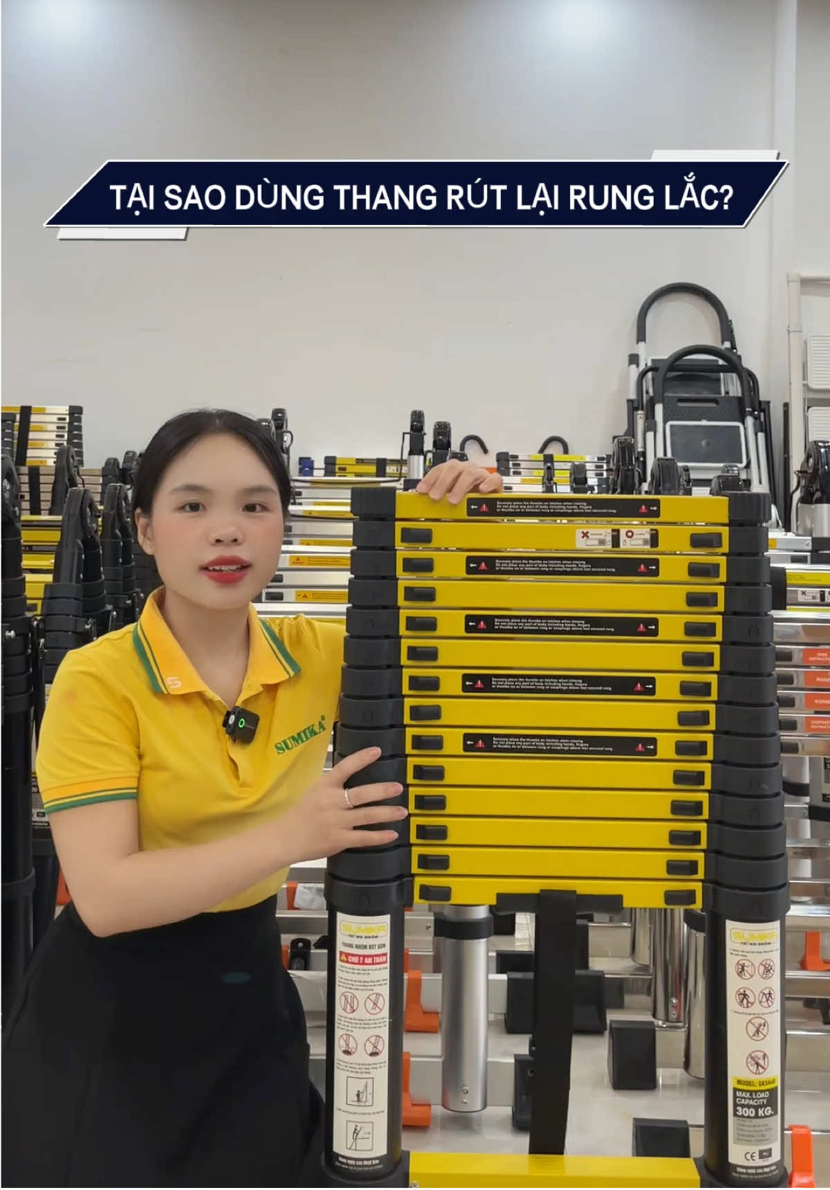 Tại sao dùng thang rút lại thấy hơi rung lắc, có phải thang yếu hay kém chất lượng không? 🤔