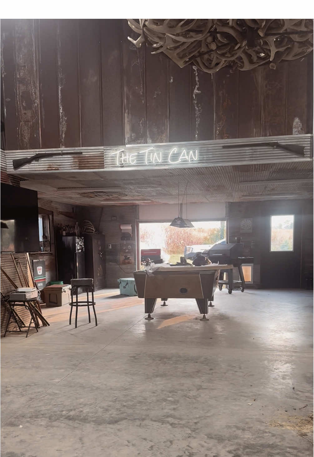 Welcome to The Tin Can 🥳 #barndo #bar #mancave #barndominium #shouse 