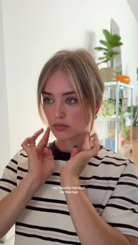 thin hair problems but make it cute 🫦  #thinhair #hairstyletutorial #easyhairstyles 