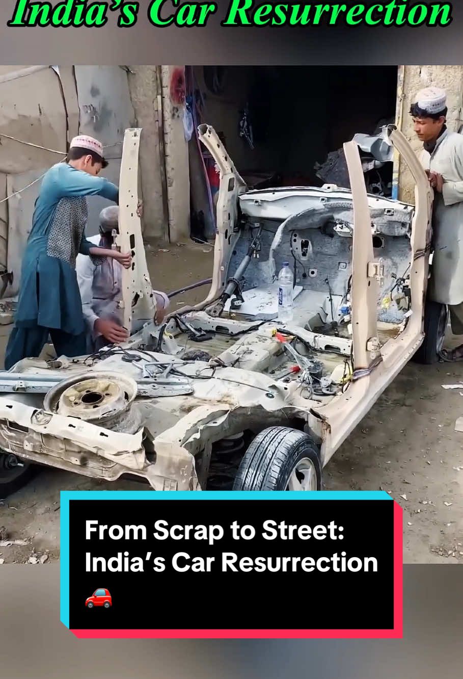 From Scrap to Street: India’s Car Resurrection🚗#CarRestoration ##foryou #knowledge #usa_tiktok 