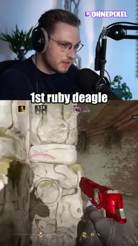 ohnepixel reacts to glitched ruby deagle #cs #cs2 #counterstrike #counterstrike2 #ohnepixel #skins #gaming #twitchclips #streamclips #deagle #ruby