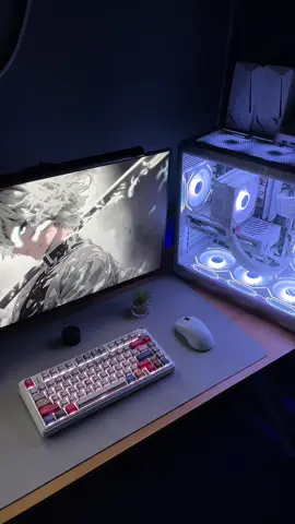 Di pandang aja enak banget😍 #setupgaming #setupinspiration #kamaraesthetic #pcbuild #desksetup 
