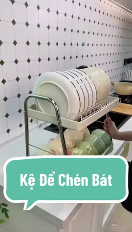 Kệ úp chén bát 2 tầng có khay hứng nước kệ gấp gọn phong cách Châu Âu #kedechenbat #fyp #dogiadung #xuhuong 
