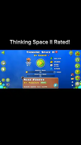 ⚡Thinking Space II received a rating after 4 months!  #geometrydash #gd #delerune #meme #fyp 