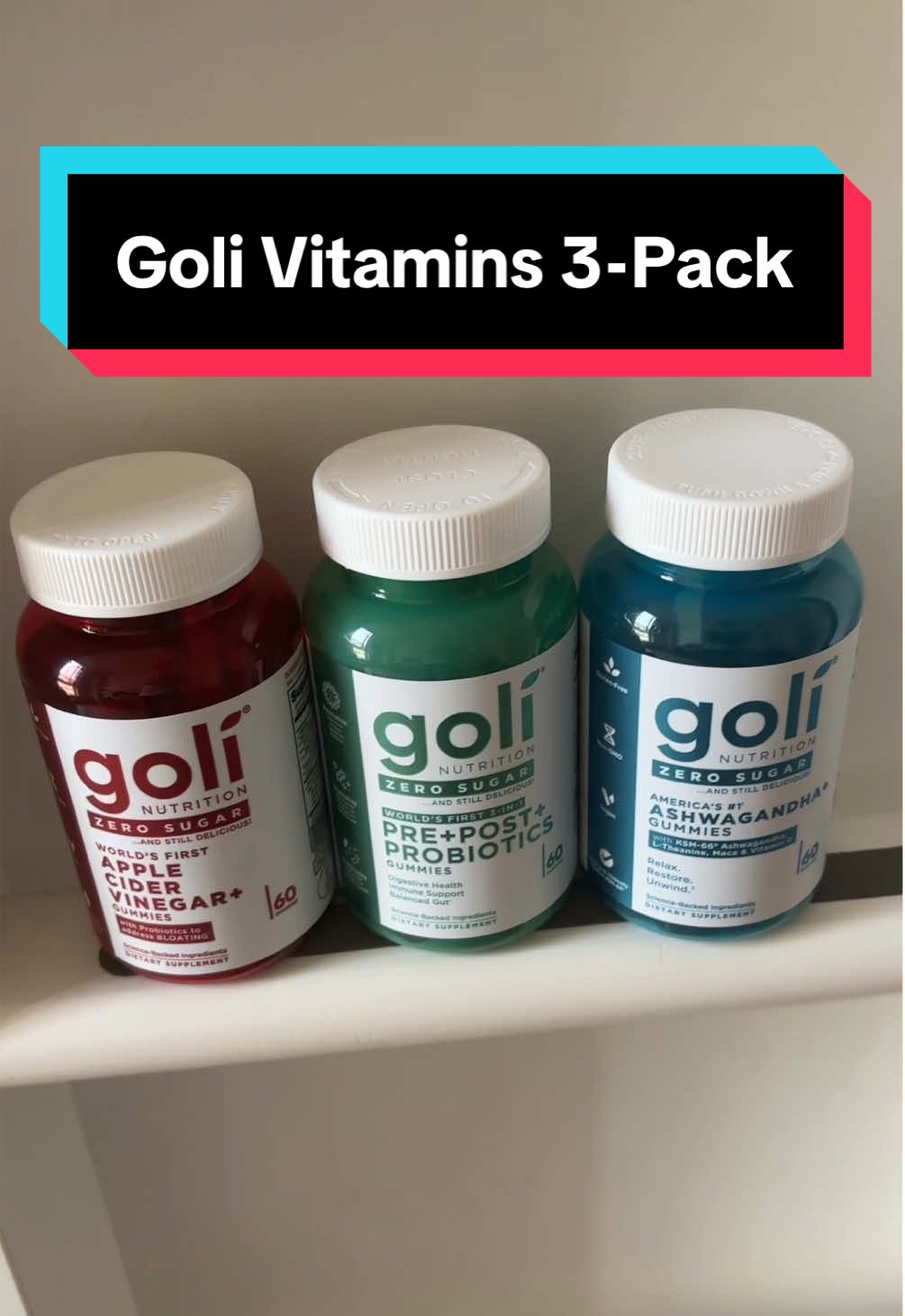 Fixed my sugary cravings too 😭 #probiotics #ashwagandha #vitamins #goli #applecidervinegar 