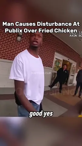 Police were called to a Publix after a man caused a disturbance while trying to get fried chicken. When officers arrived, he was uncooperative… but then he said something that left them stunned. #bodycamera #fypツ #copcam 