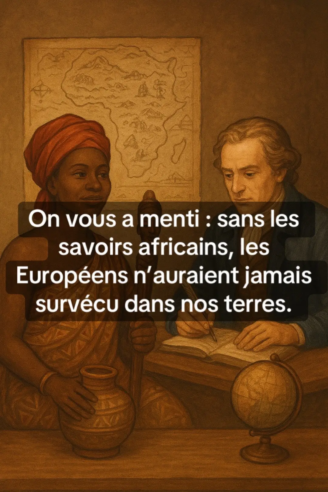 On vous a répété que l’Afrique a tout appris de l’Europe… Mensonge ! La vérité, c’est que ce sont les savoirs africains qui ont permis aux Européens de survivre dans les tropiques. Plantes médicinales, techniques agricoles, navigation, organisation sociale : sans l’Afrique, beaucoup d’entre eux n’auraient jamais franchi nos terres. On nous a volé notre histoire pour mieux nous rabaisser… mais il est temps de la rétablir. #Afr#AfriqueConscientes#HistoireAfricainer#VéritéCachéec#DécolonisonsLesEspritsvoirsAncestraux