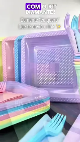 🎉 “Deixe sua festa mais charmosa e prática com o Kit de Plástico em Tons Pastéis – copos, pratos e talheres que unem delicadeza, praticidade e elegância em cada detalhe!” #KitFesta #KitDescartável #PratosDescartáveis #TalheresDescartáveis #CopoDePlástico     