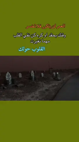 العمر لن يتكرر فلا تخسر وقتك بحقد او كره كن نقي القلب مهما تغيرت القلوب حولك #اللهم_حسن_الخاتمة #مقبرة #شعراء_وذواقين_الشعر_الشعبي_العراقي #trend #pov 