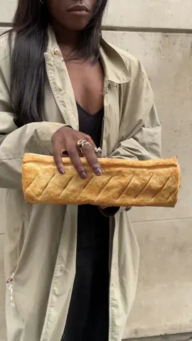 this seasons must have accessory 👜  @britishvogue let’s talk x #Greggs #LFW #fashion #FYP 