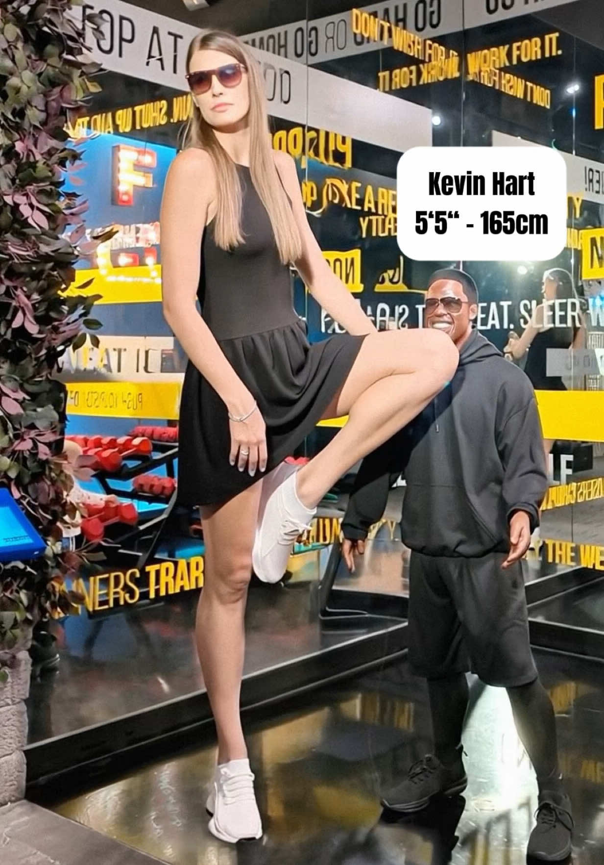 5‘5“ next to me… #tallgirl #kevinhart 