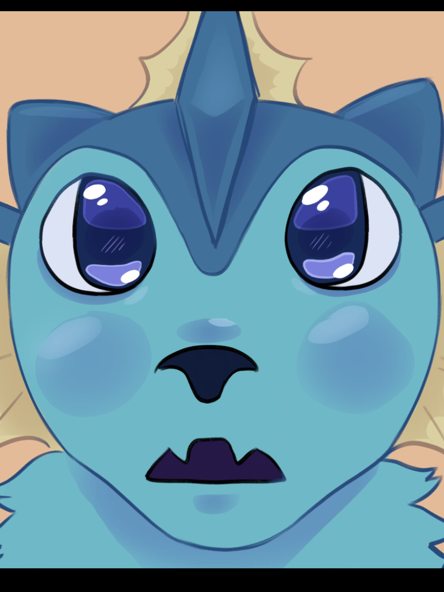 he's so me fr fr #pokemon #vaporeon #pokemontiktok #fanart #sillycat 