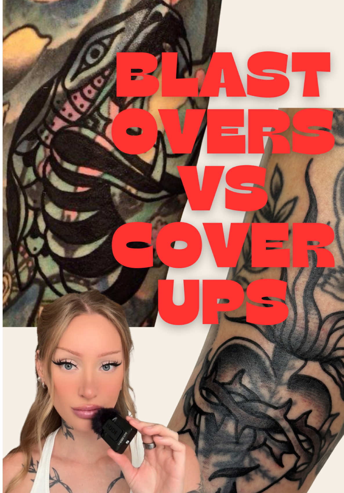 Tattoo blast overs vs cover ups! I’m a big fan of blastovers!! Do you have any?! #mollyhammons #tattoocommunity #blastovertattoo 