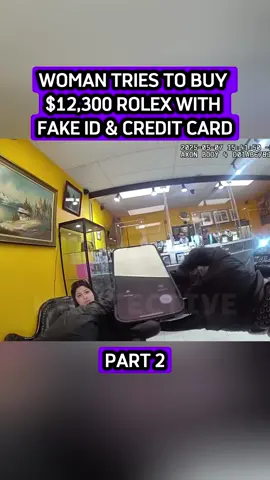 Woman Tries to Buy $12,300 Rolex with Fake ID & Credit Card	#police #bodycam #cops #foryou #2 